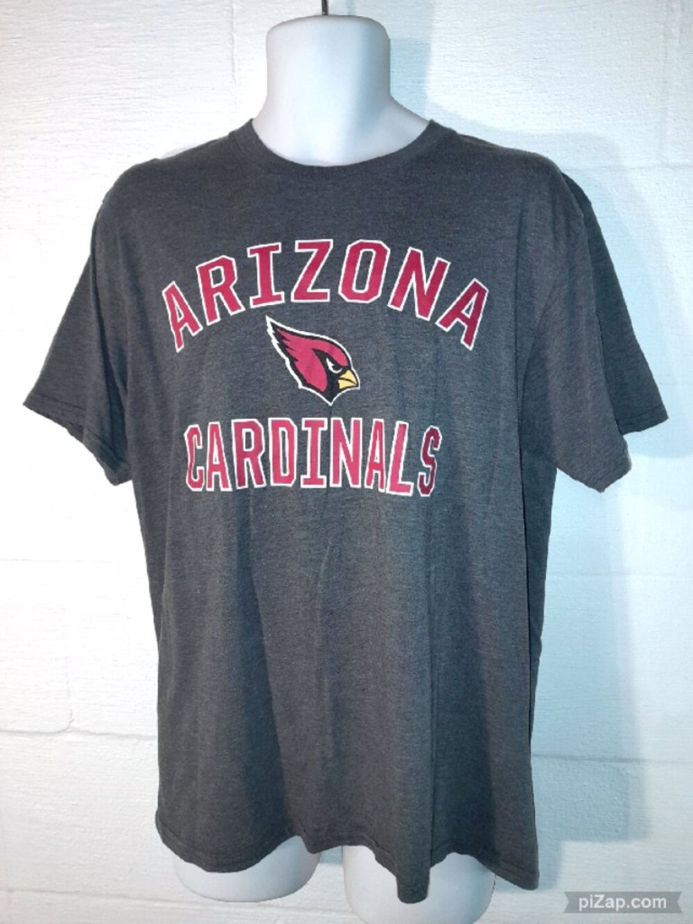 Arizona Cardinals NFL Pro Line Football Men's Size Large Gray Logo T-Shirt
